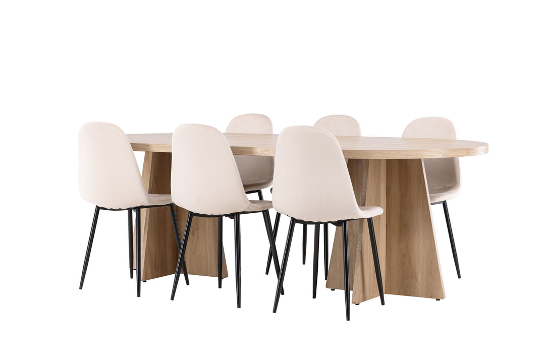 Venture Home Bootcut Dining Table with Polar Dining Chair