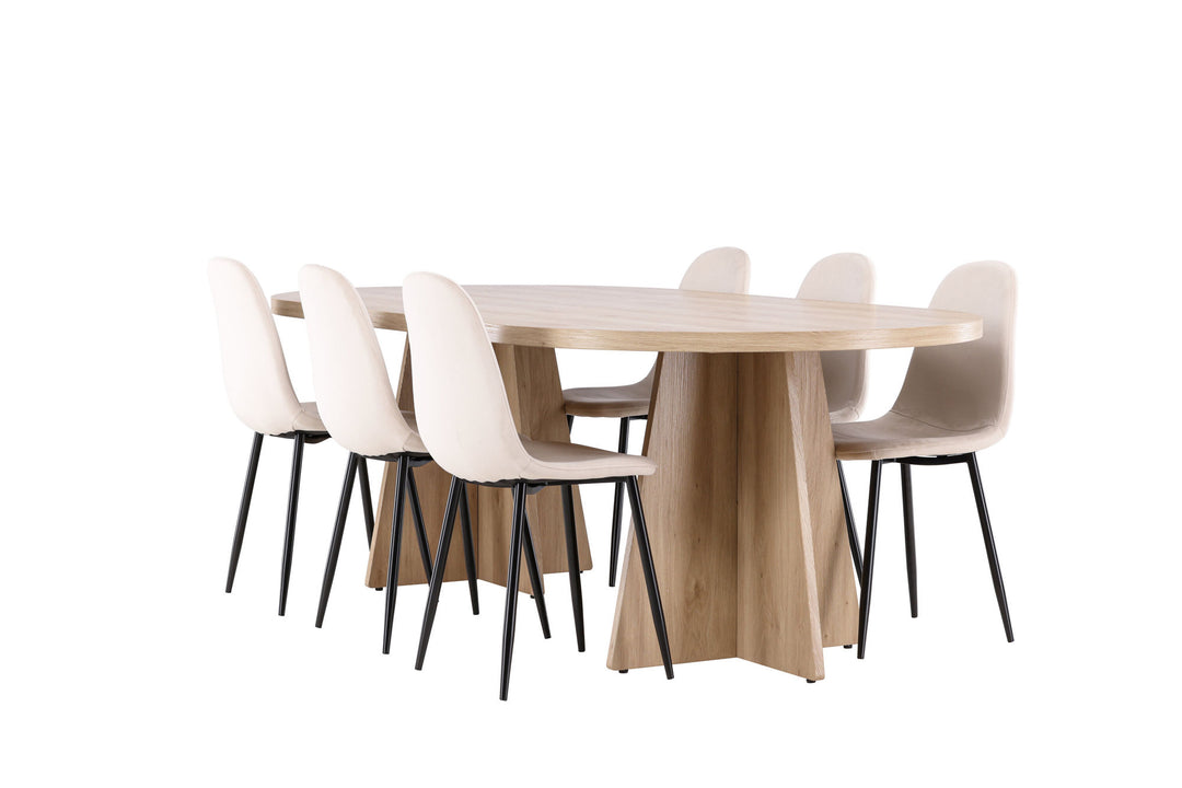 Venture Home Bootcut Dining Table with Polar Dining Chair