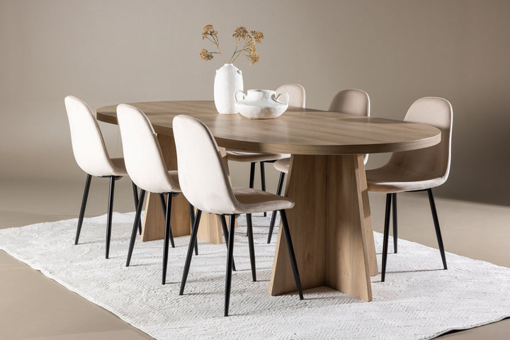 Venture Home Bootcut Dining Table with Polar Dining Chair