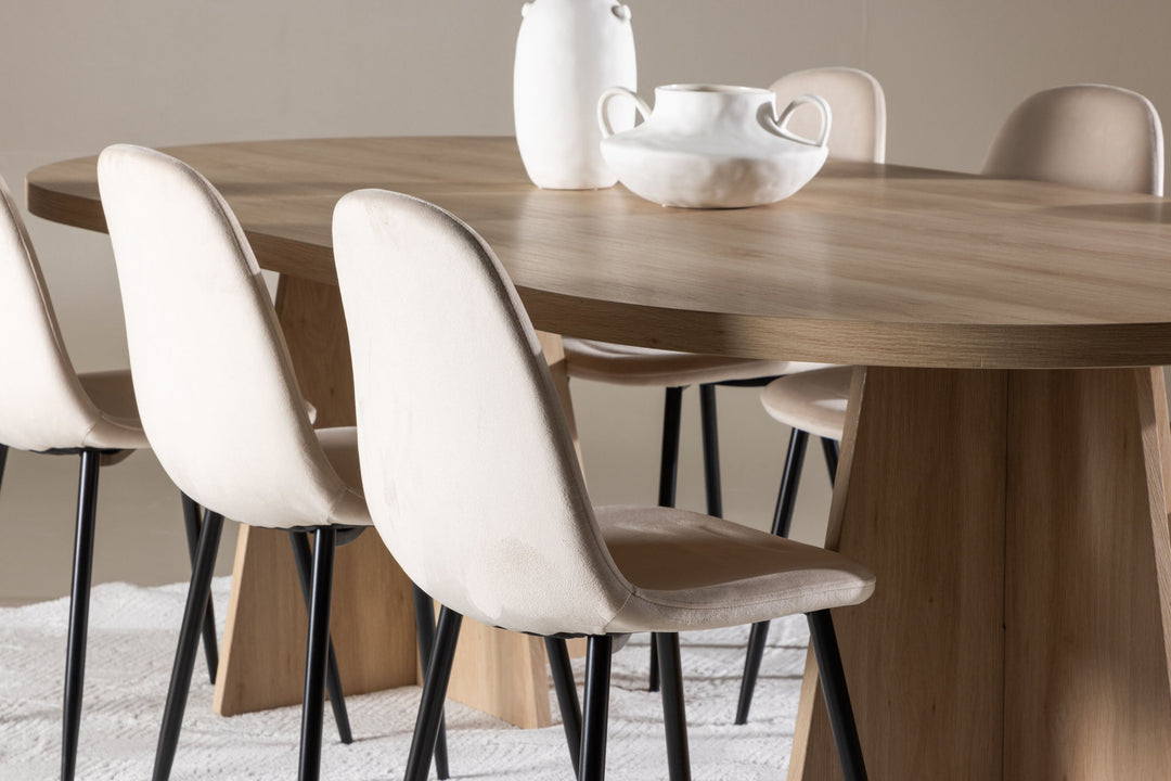 Venture Home Bootcut Dining Table with Polar Dining Chair