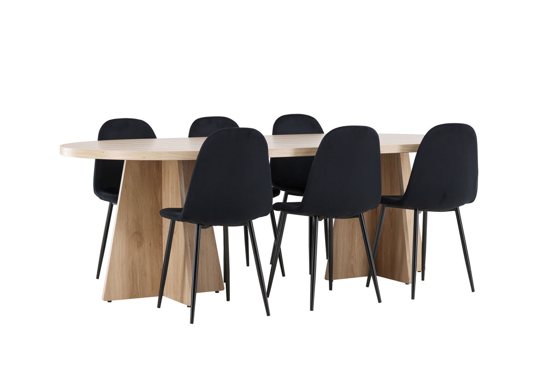 Venture Home Bootcut Dining Table with Polar Dining Chair