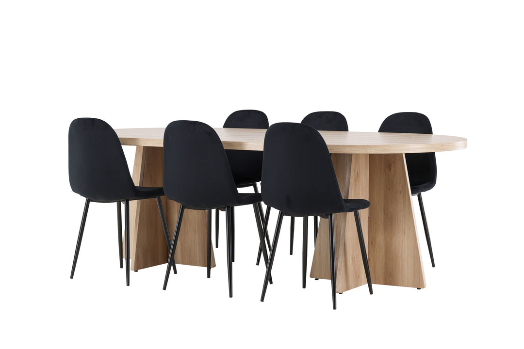 Venture Home Bootcut Dining Table with Polar Dining Chair