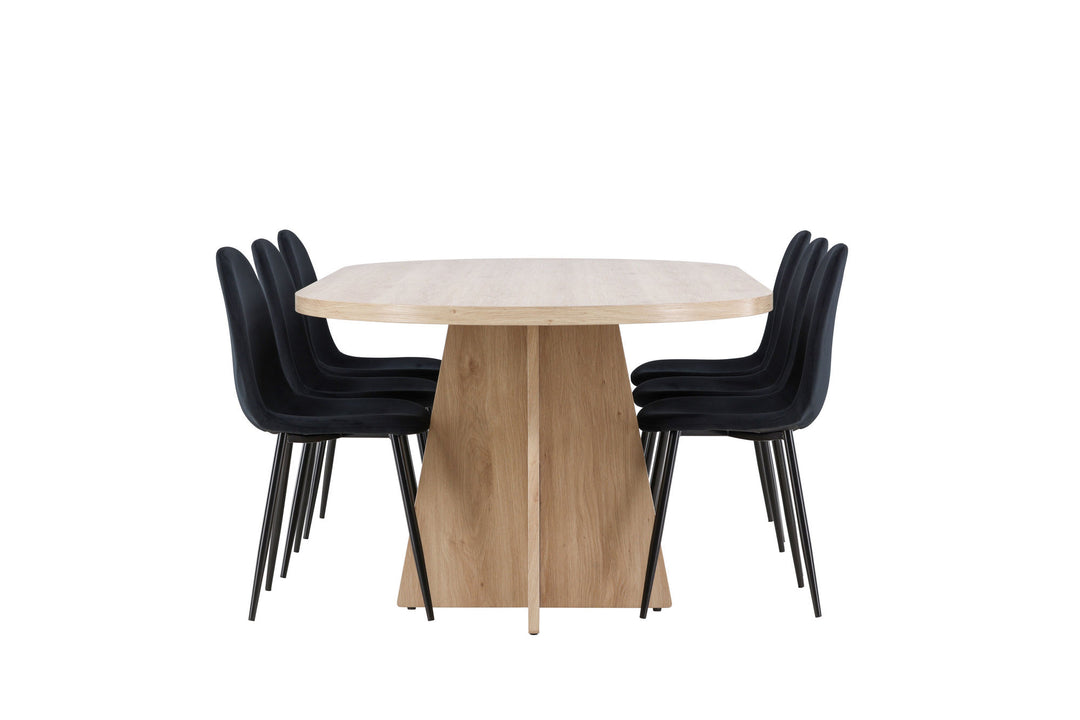 Venture Home Bootcut Dining Table with Polar Dining Chair