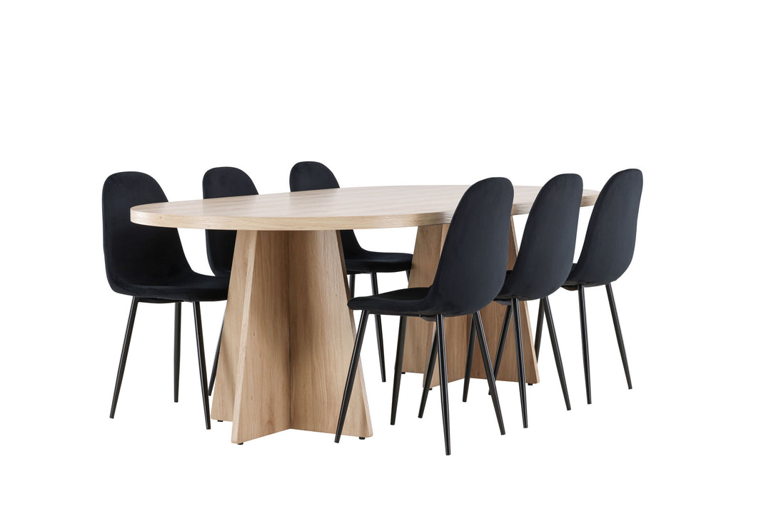 Venture Home Bootcut Dining Table with Polar Dining Chair