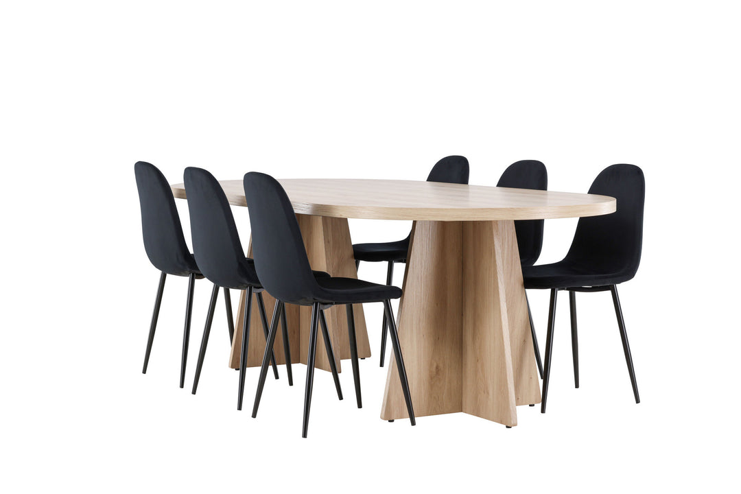 Venture Home Bootcut Dining Table with Polar Dining Chair