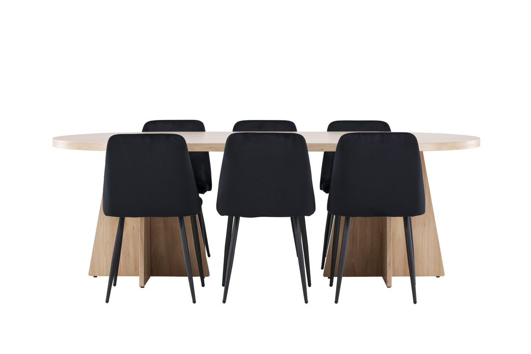 Venture Home Bootcut Dining Table with Night Dining Chair