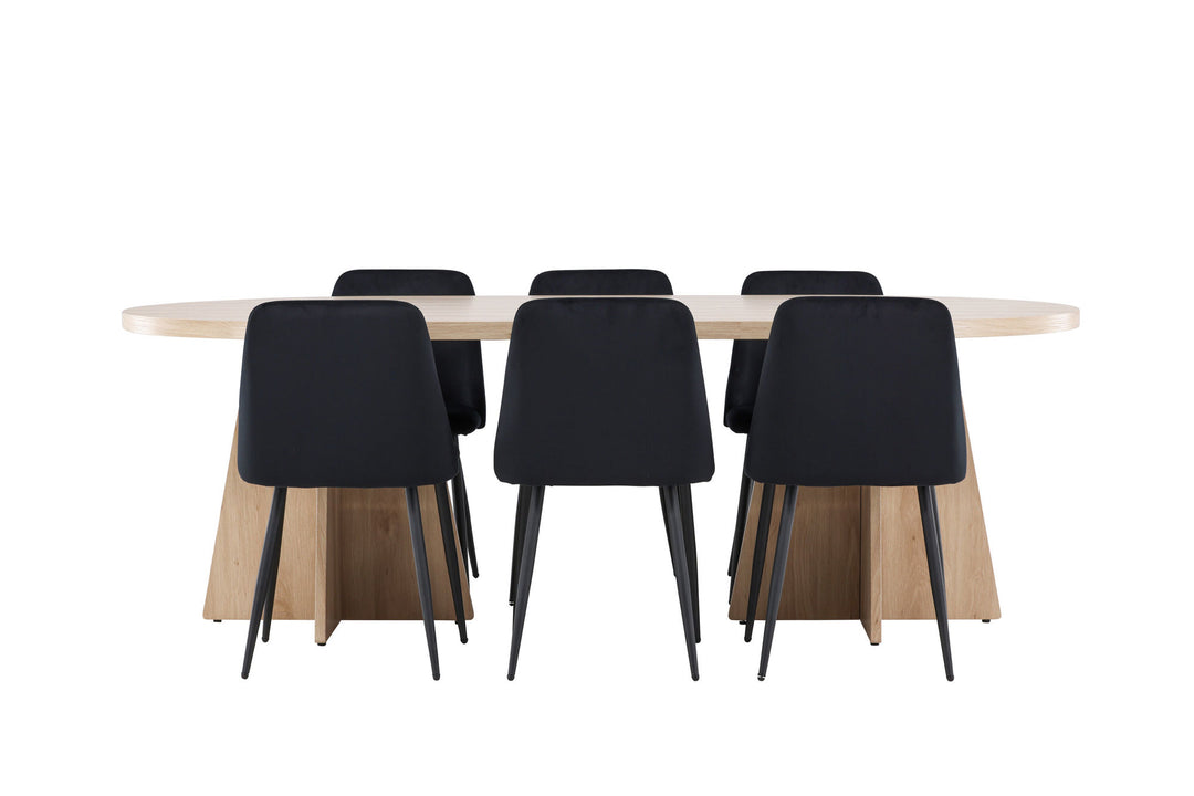 Venture Home Bootcut Dining Table with Night Dining Chair
