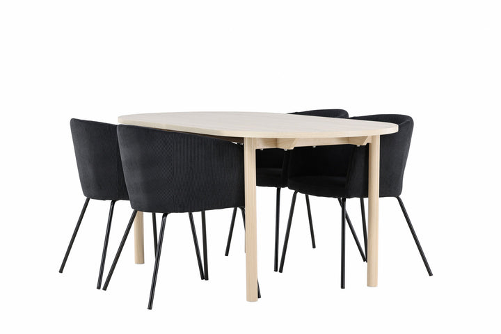 Venture Home Andy Dining Table with Berit Dining Chair