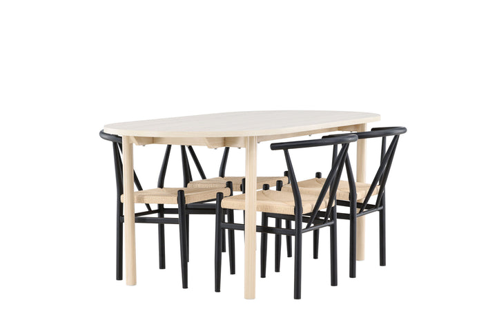Venture Home Andy Dining Table with Alfons Dining Chair