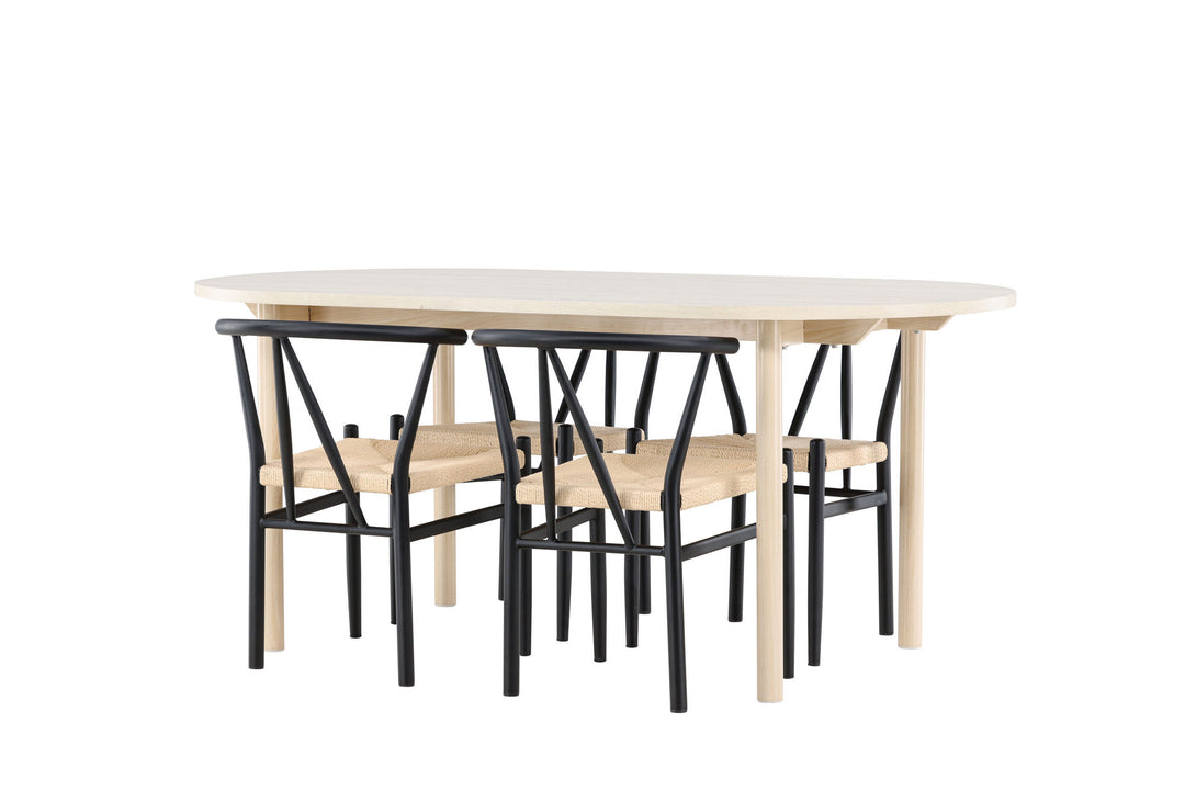 Venture Home Andy Dining Table with Alfons Dining Chair