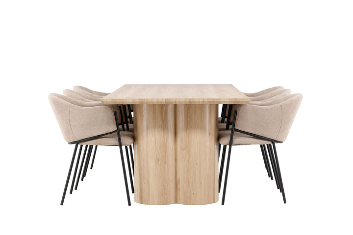 Venture Home Olivia Dining Table with Evelina Dining Chair