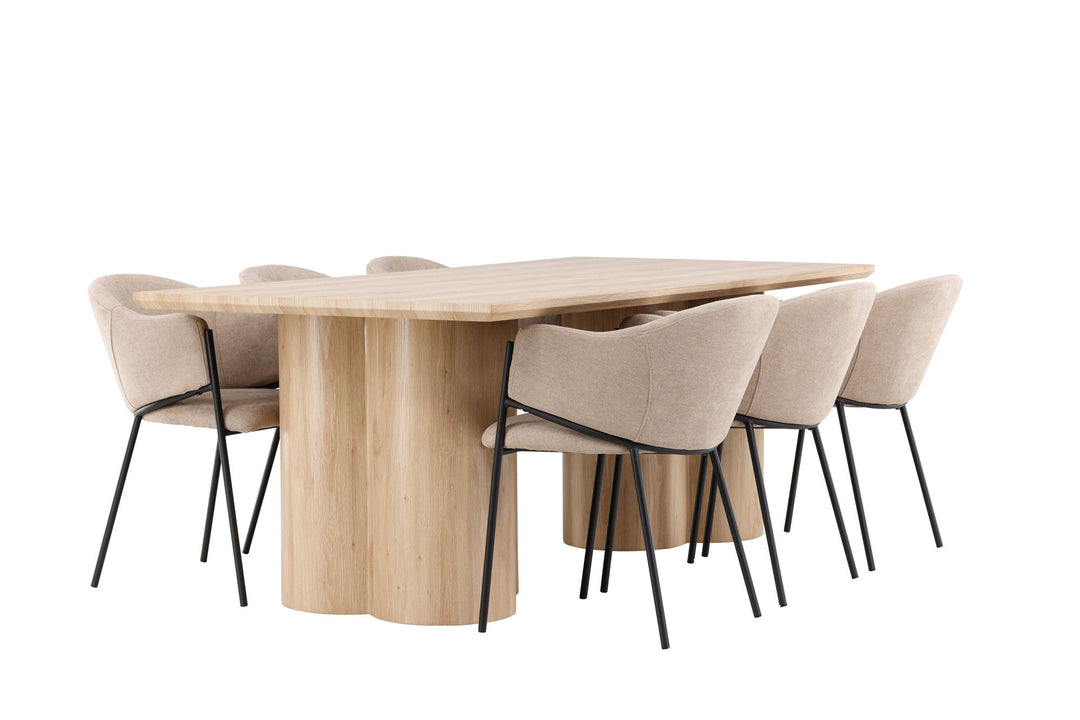 Venture Home Olivia Dining Table with Evelina Dining Chair