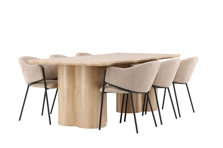 Venture Home Olivia Dining Table with Evelina Dining Chair