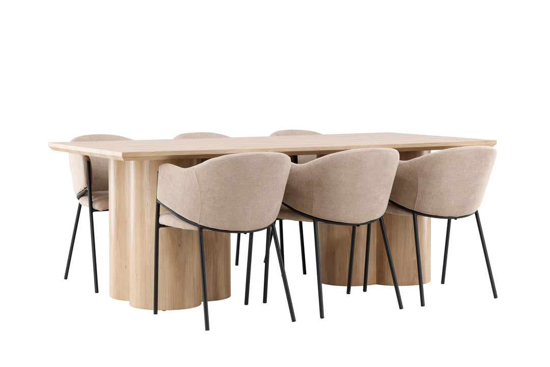 Venture Home Olivia Dining Table with Evelina Dining Chair