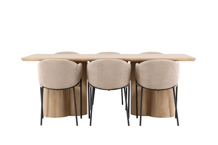 Venture Home Olivia Dining Table with Evelina Dining Chair
