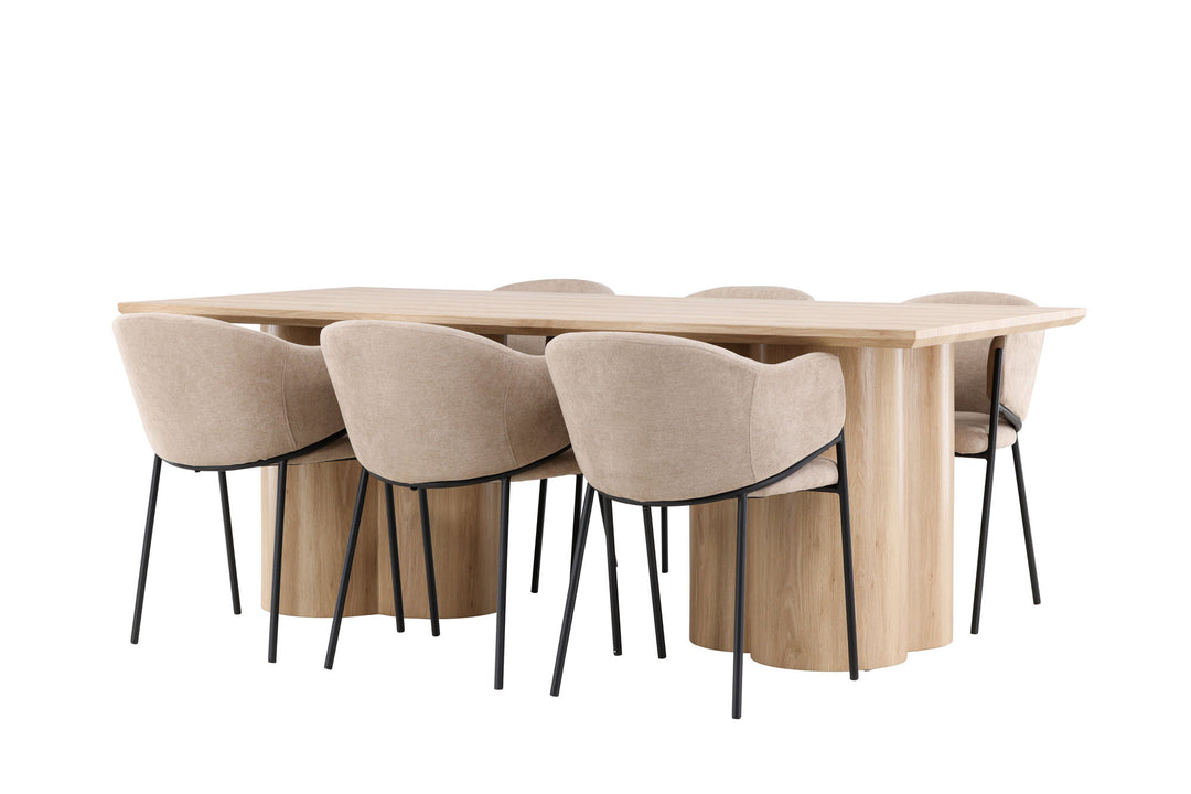 Venture Home Olivia Dining Table with Evelina Dining Chair