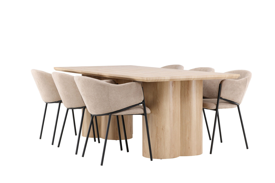 Venture Home Olivia Dining Table with Evelina Dining Chair