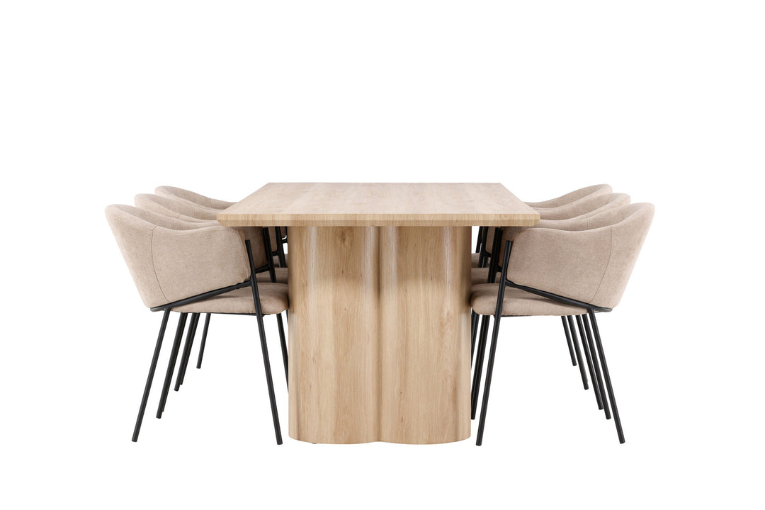 Venture Home Olivia Dining Table with Evelina Dining Chair