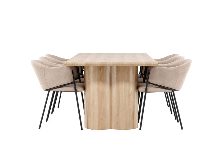 Venture Home Olivia Dining Table with Evelina Dining Chair