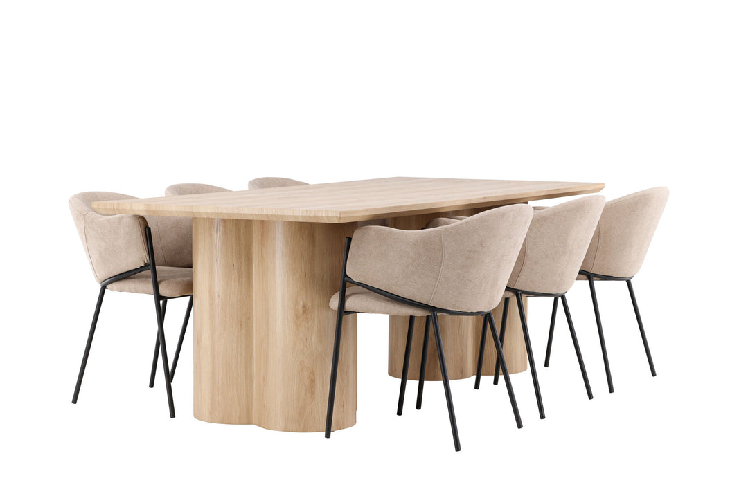 Venture Home Olivia Dining Table with Evelina Dining Chair