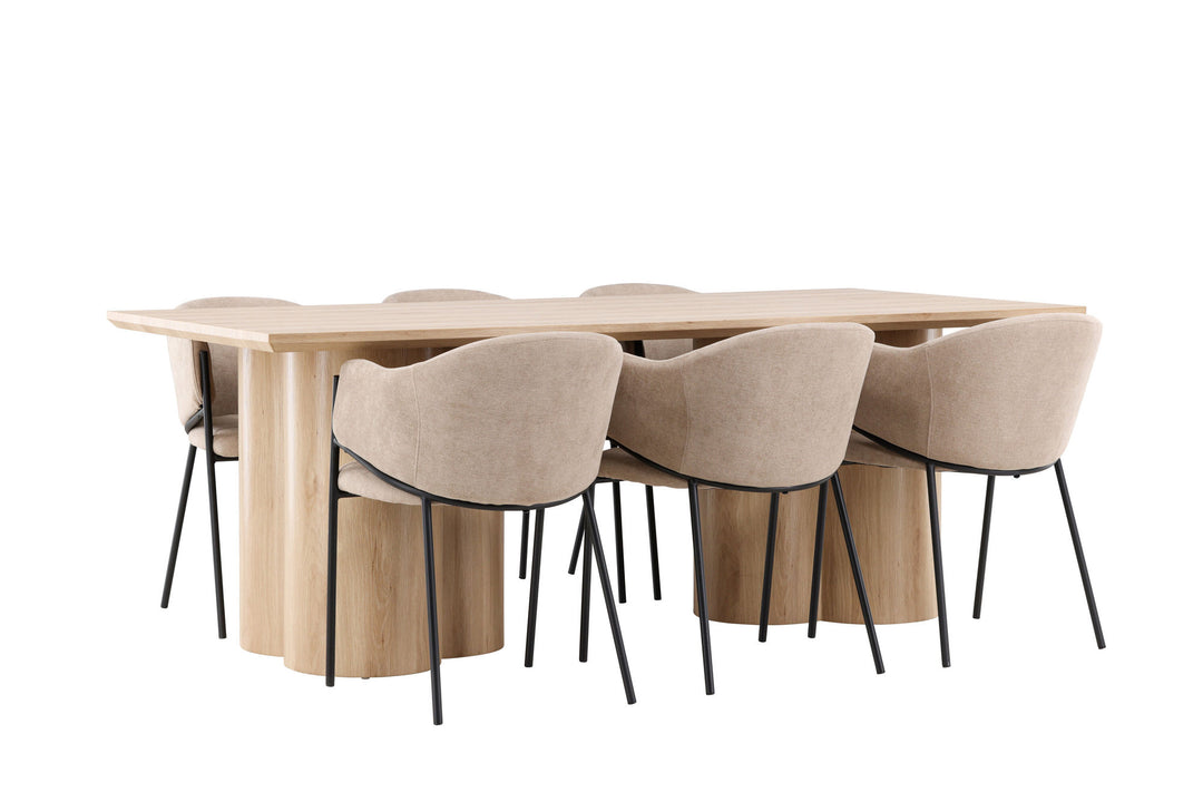Venture Home Olivia Dining Table with Evelina Dining Chair