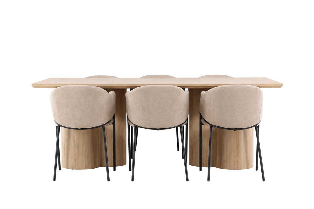 Venture Home Olivia Dining Table with Evelina Dining Chair