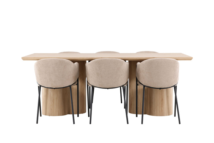 Venture Home Olivia Dining Table with Evelina Dining Chair
