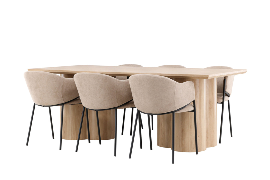 Venture Home Olivia Dining Table with Evelina Dining Chair