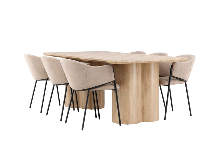 Venture Home Olivia Dining Table with Evelina Dining Chair