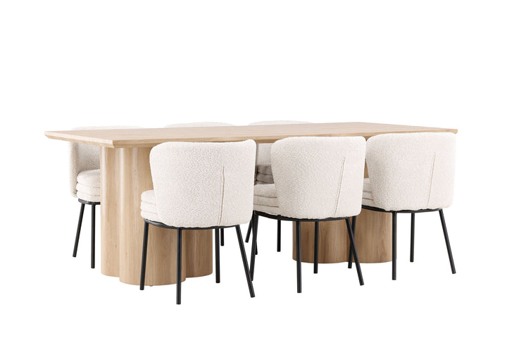 Venture Home Olivia Dining Table with Agnes Dining Chair