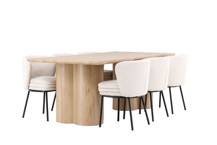 Venture Home Olivia Dining Table with Agnes Dining Chair