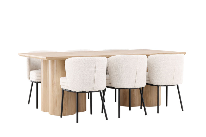 Venture Home Olivia Dining Table with Agnes Dining Chair