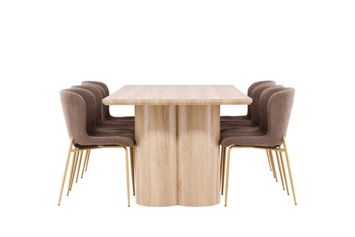 Venture Home Olivia Dining Table with Modesto Dining Chair