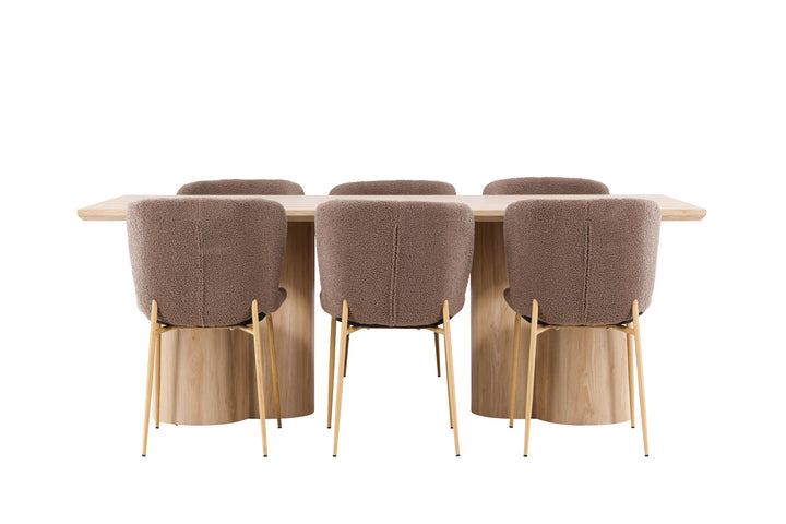 Venture Home Olivia Dining Table with Modesto Dining Chair
