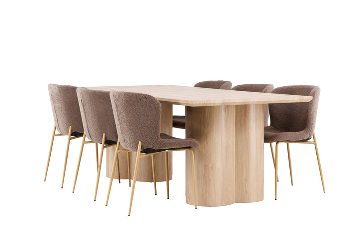 Venture Home Olivia Dining Table with Modesto Dining Chair