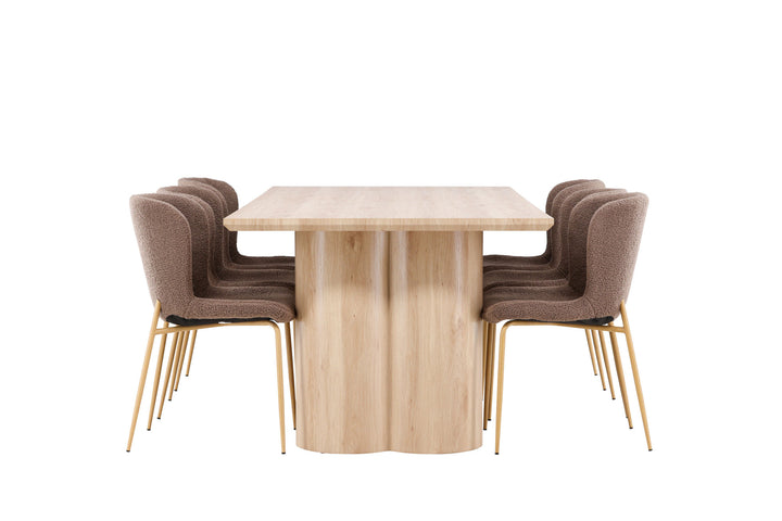 Venture Home Olivia Dining Table with Modesto Dining Chair