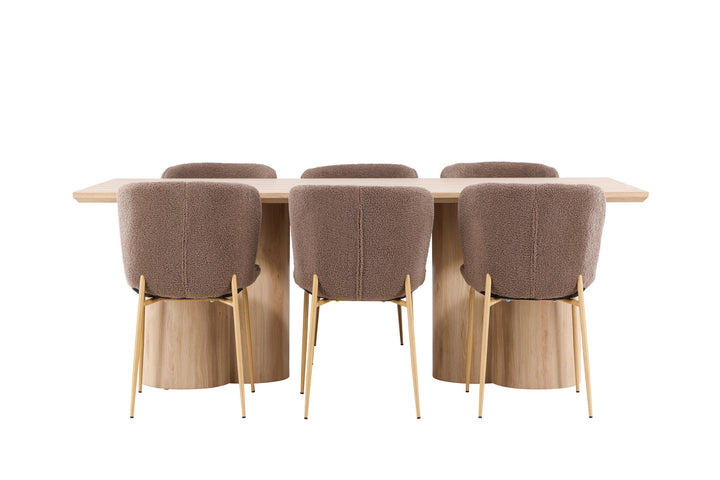 Venture Home Olivia Dining Table with Modesto Dining Chair