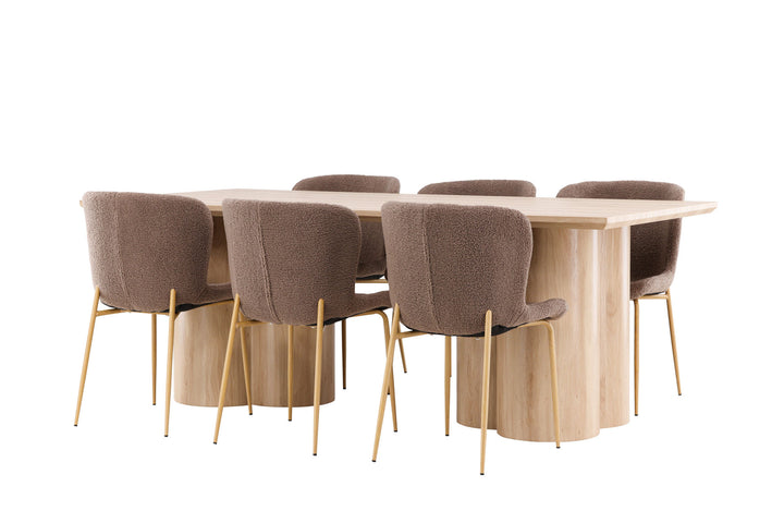 Venture Home Olivia Dining Table with Modesto Dining Chair