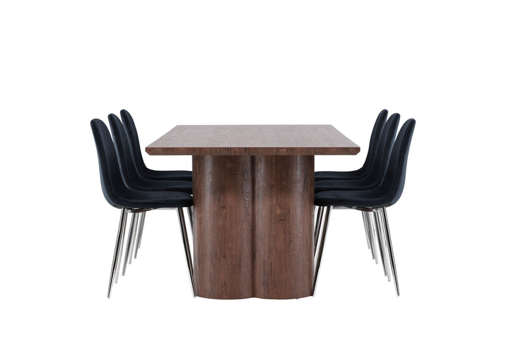 Venture Home Olivia Dining Table with Polar Dining Chair
