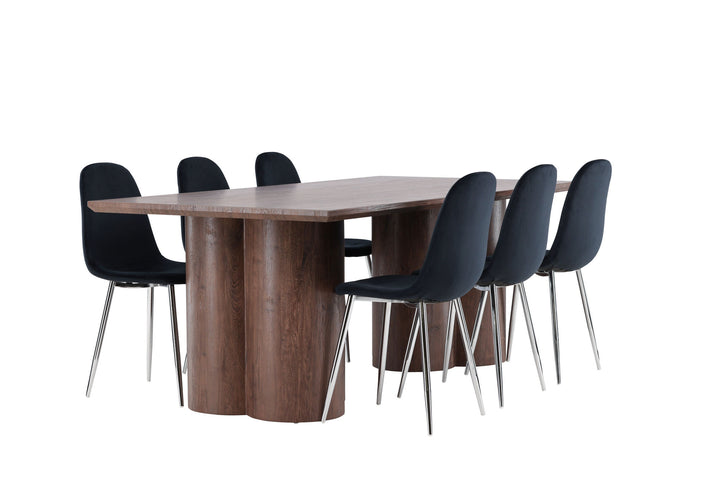 Venture Home Olivia Dining Table with Polar Dining Chair