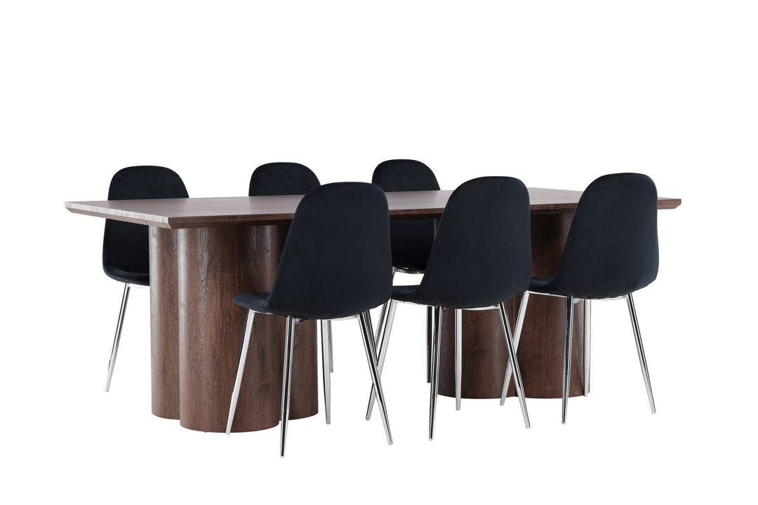 Venture Home Olivia Dining Table with Polar Dining Chair