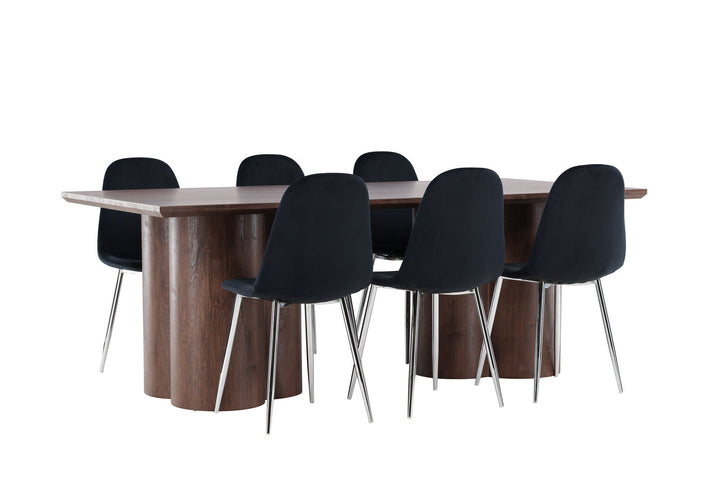 Venture Home Olivia Dining Table with Polar Dining Chair