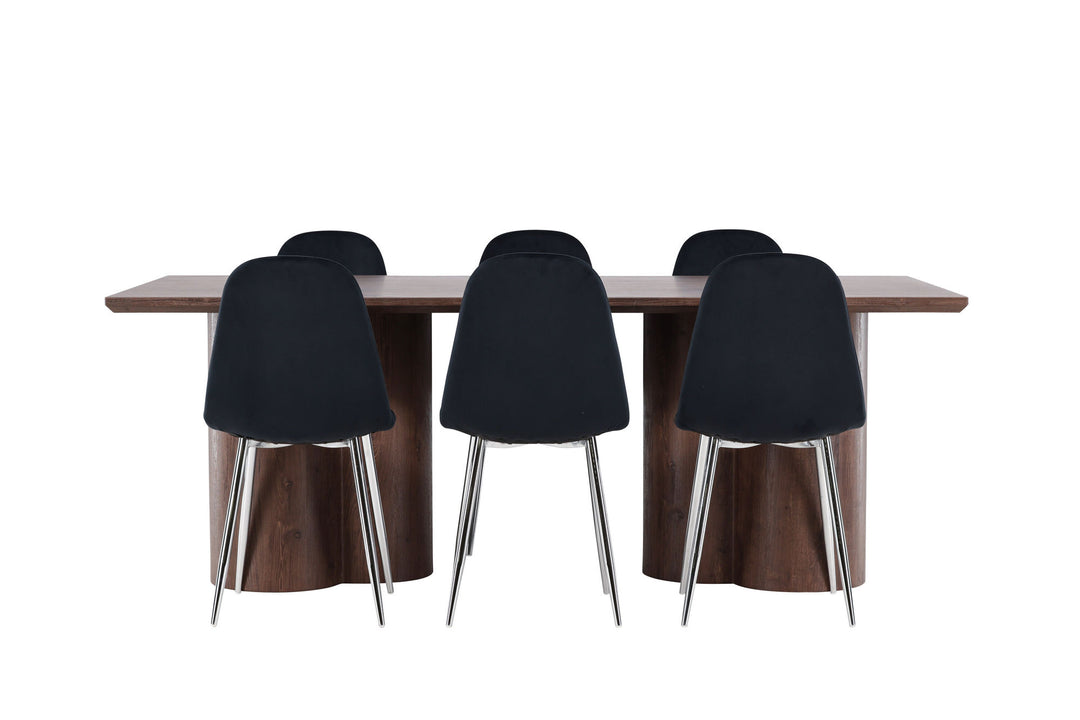Venture Home Olivia Dining Table with Polar Dining Chair