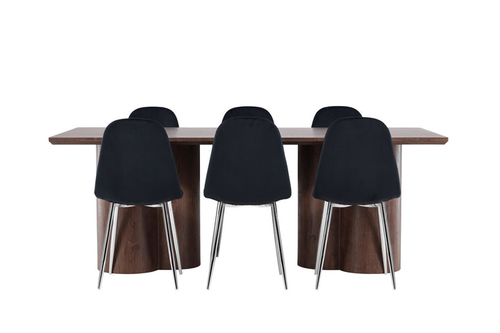 Venture Home Olivia Dining Table with Polar Dining Chair