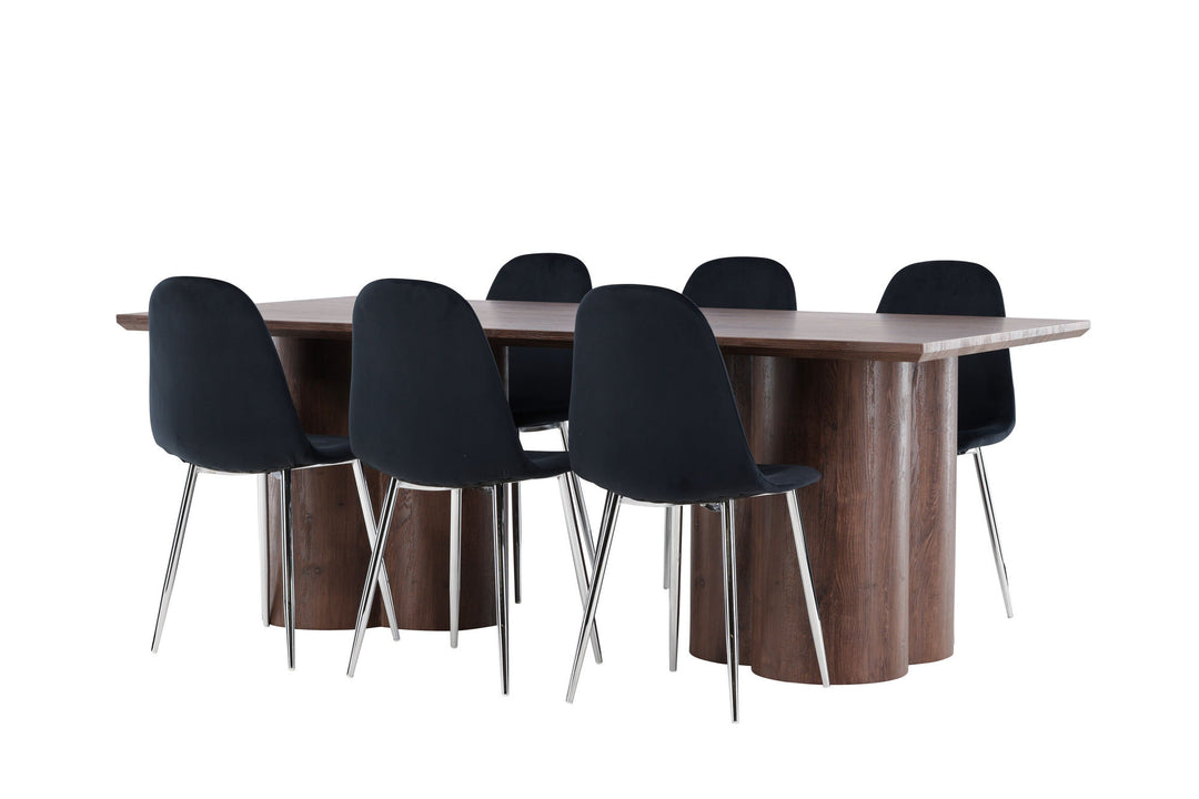 Venture Home Olivia Dining Table with Polar Dining Chair