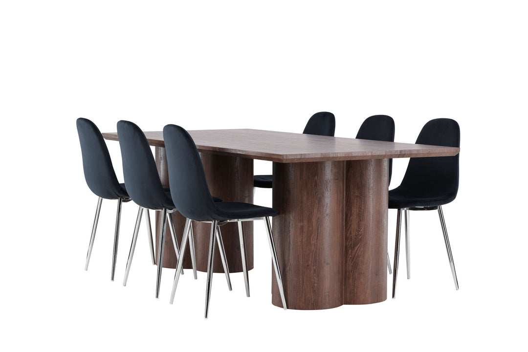 Venture Home Olivia Dining Table with Polar Dining Chair