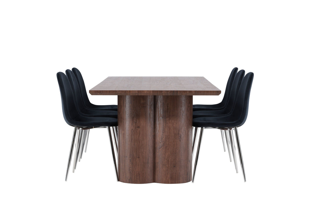 Venture Home Olivia Dining Table with Polar Dining Chair