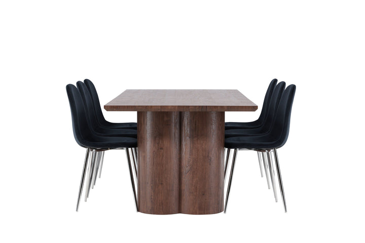 Venture Home Olivia Dining Table with Polar Dining Chair