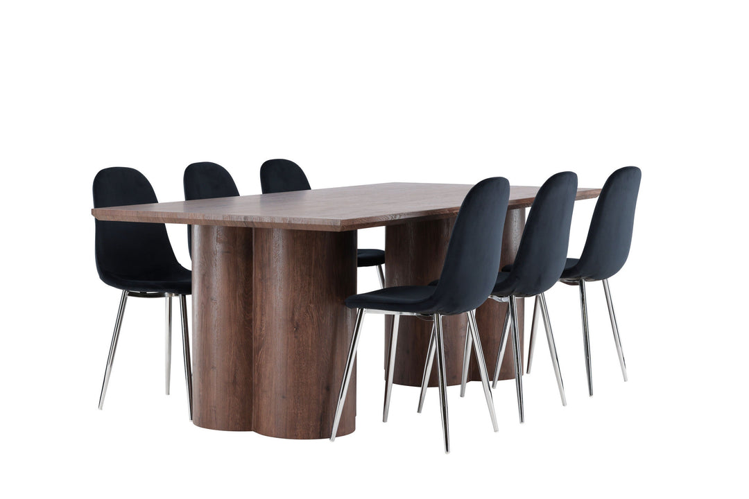 Venture Home Olivia Dining Table with Polar Dining Chair
