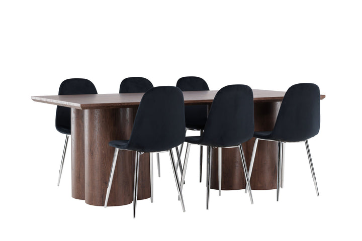 Venture Home Olivia Dining Table with Polar Dining Chair